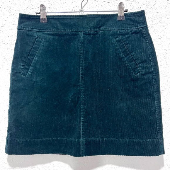 LOFT Deep Green Corduroy Mini Skirt 6 - Picture 5 of 7